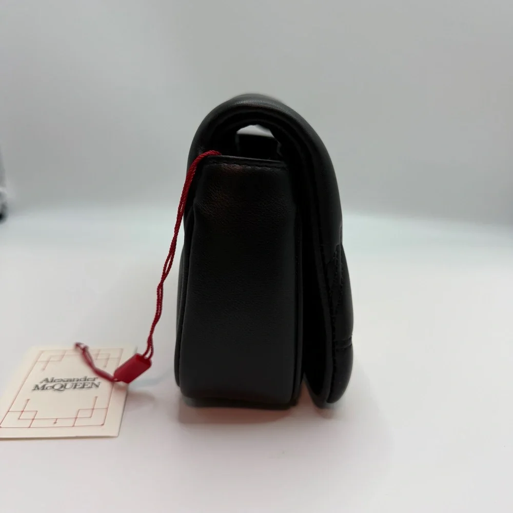 NWT Alexander McQueen Black Mini Bag with Gold Chain - Picture 4 of 9